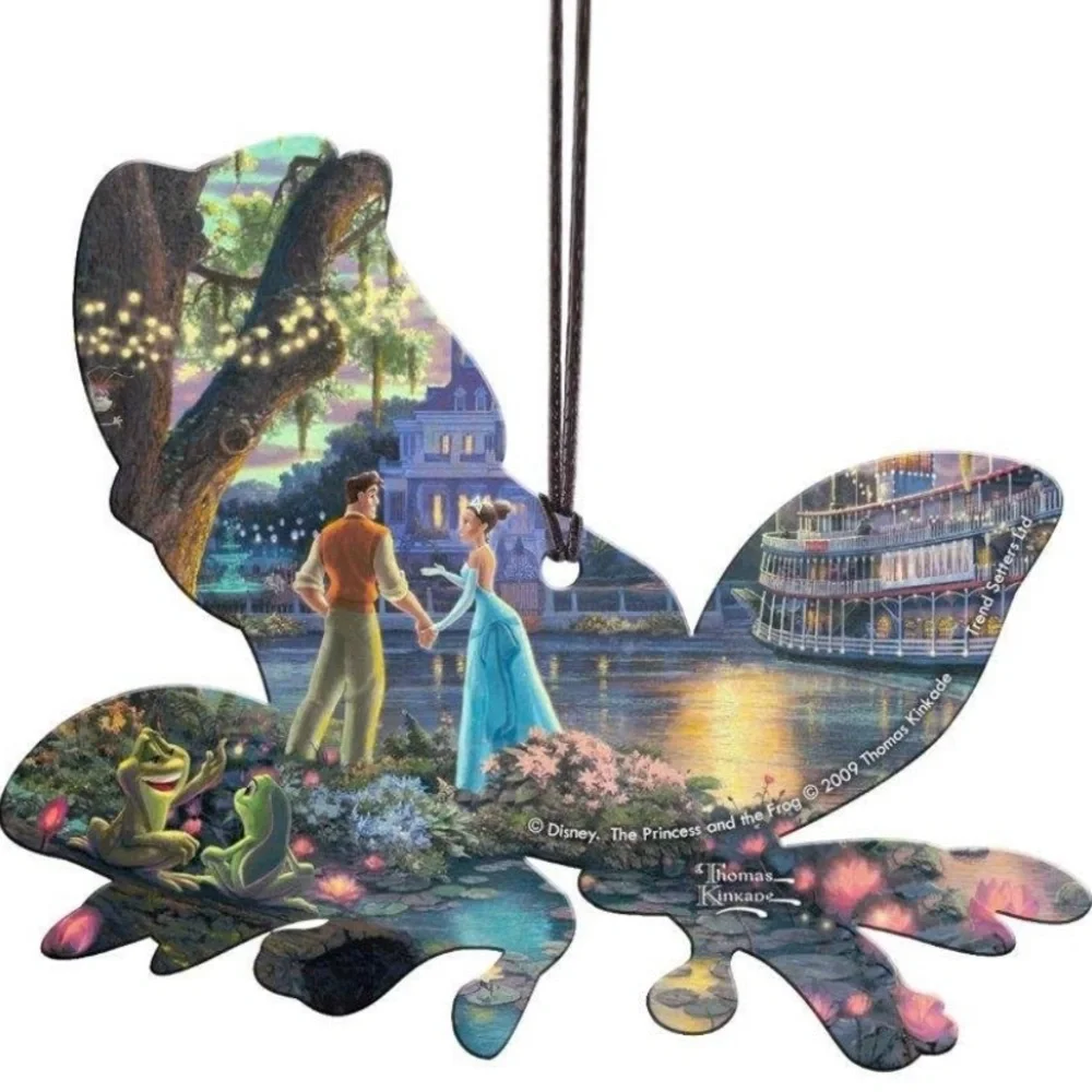 Thomas Kinkade Trendsetters Disney Princess & the Frog Hanging Acrylic Ornament